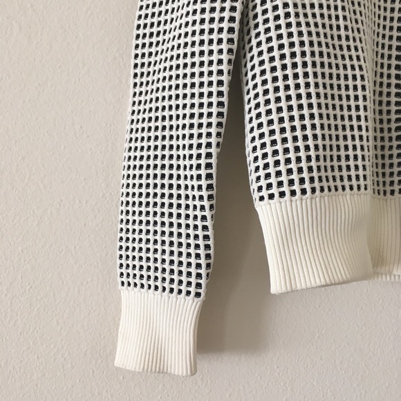 Women’s Black and white squares zip-up jacket - Picture 3 of 5